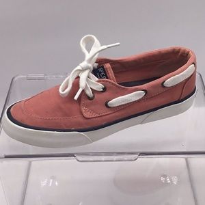 Sperry Pink Boat Canvas Shoe